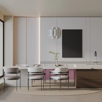 Modern dining table 3d model