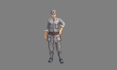 Modern Man Eighth Route Army Role 3d model