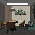 Hotel Mahjong Room Modern Interior With Mahjong Table Colorful Chairs And Green Sofa