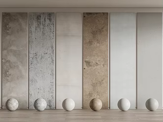 Modern micro cement wall art paint wall paint cement wall real stone paint 3d model