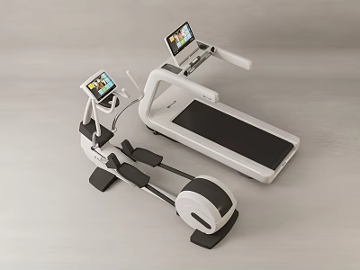 Fitness equipment combination treadmill 3d model