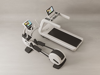 Fitness equipment combination treadmill 3d model