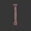 Classical Architectural Stone Column With Ornate Capital And Solid Base Design Element