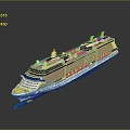 Modern cruise ship giant cruise ship luxury cruise ship large cruise ship 3d model