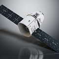 Modern Satellite With Deployed Solar Panels And White Technical Components 3d model