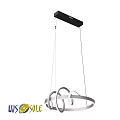 Modern Circular Chandelier Design With Metal Rings And Hanging Cords For Living Room