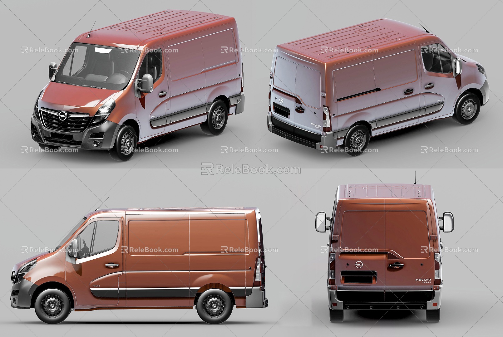 Hyundai Opel Car Opel Van Movano Van Cargo Lala 3d model