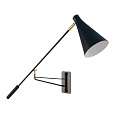 Modern Black and Gold Wall Lamp with Adjustable Arm for Home Decor Lighting Fixture