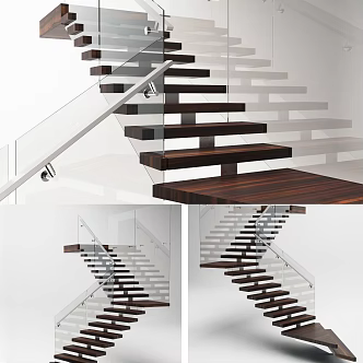 Modern Stairs Corner Stairs 3d model