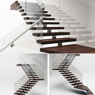 Modern Stairs Corner Stairs 3d model