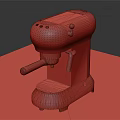 Stylish Red Espresso Coffee Maker As Essential Kitchen Appliance For Home Use 3d model