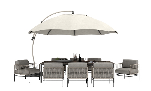 Modern outdoor tables and chairs 3d model