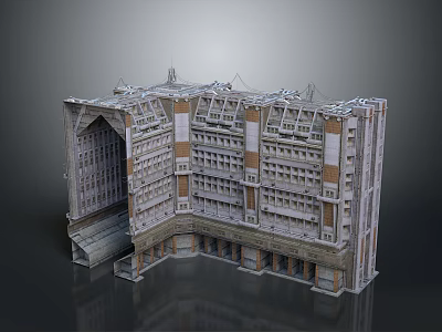 Elaborate Detailed Classical Architectural Model Featuring Multilevel Windows Spires And Decorative Structures 3d model