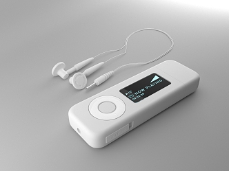 Modern Music Digital MP3 Headset 3d model