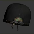 Stylish Gray Hat With Camouflage Rear Strap And Solid Brim Detail 3d model