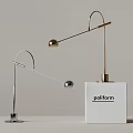 Poliform Modern Table Lamps With Arched Metal Stand And Minimalist Design