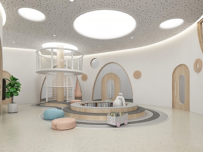 Modern Kindergarten Hall Nursery Hall model