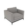 Modern Upholstered Accent Chair With Square Arms And Black Tapered Legs