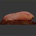 Fresh Raw Chicken Breast Fillets Placed On Wooden Cutting Board For Cooking