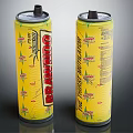 Yellow Ceramic Jars Featuring Red Britannia Branding And Green Logo Design Elements