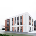 Modern Industrial Factory Building Multi-storey Factory Building Modern Factory Building Square Factory Building Multi-storey Office 3d model