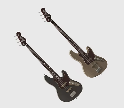 Modern guitar combination 3d model