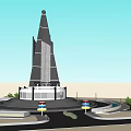 Modern Tower Lighthouse Point View Tower 3d model