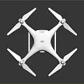 White Quadcopter Drone With Built In Camera For Aerial Photography And Remote Control