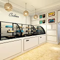 Cadenza Dessert Shop Modern Window Display With Interior Display Cases Warm Lighting And Sweet Treats