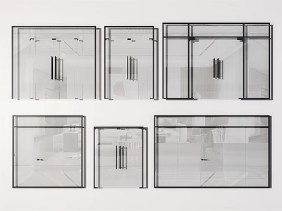 Transparent Frame Structure Diagrams with Different Architectural Layouts and Designs 3d model