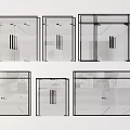 Transparent Frame Structure Diagrams with Different Architectural Layouts and Designs 3d model