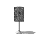 Elegant Table Lamp With Decorative Pattern Shade And Slim Round Base 3d model