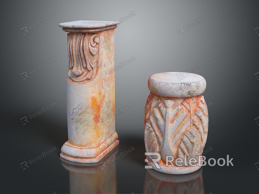 Jane European Pillar Stone Carving Marble Carving Park Stone Pillar model