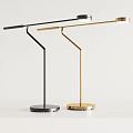 Modern Black and Gold Desk Lamps With Adjustable Arms And Metal Bases