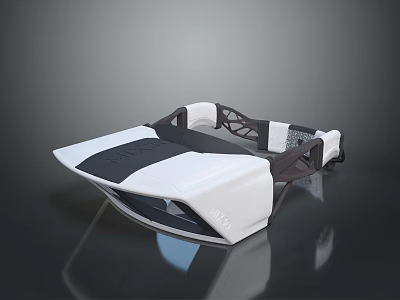 Modern Computer VR Headset Peripheral With White Black Design And Ergonomic Structure 3d model