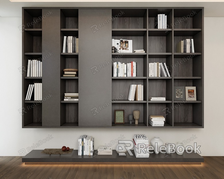 Modern Bookcase Bookcase Bookshelf model