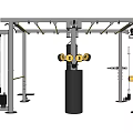 Multi Functional Sports Training Equipment With Punching Bag Weight Racks Seat And Resistance Bands