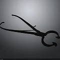 Vintage Metal Hand Tool With Curved Handles And Clamping Ends