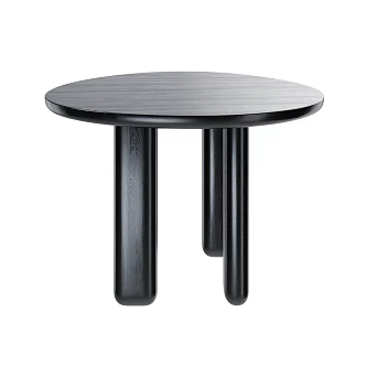 Caillou New Chinese Style Dining Table Vintage Dining Table Round Dining Table Solid Wood Dining Table Log Dining Table Minimalist Dining Table 3d model