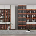 Modern Bookcase Simple Bookcase 3d model