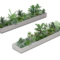 Storage pile landscape plant shrub flower combination 3d model