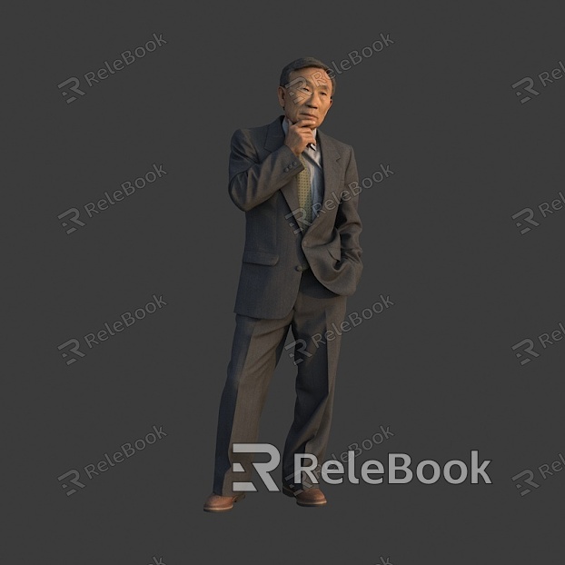 Suit Old Man model