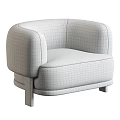 Modern Minimalist Accent Chair With Soft Fabric Upholstery Wooden Legs And Curved Armrests