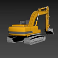 Heavy Duty Yellow Construction Utility Vehicle With Tracked Undercarriage And Front Loader Bucket For Engineering Work