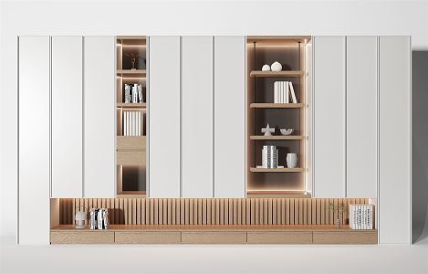 Modern Bookcase Decorative Cabinet 3d model