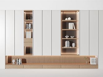 Modern Bookcase Decorative Cabinet 3d model