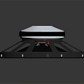 Electronic Speaker With Black Frame And White Dome Circular Design Audio Equipment