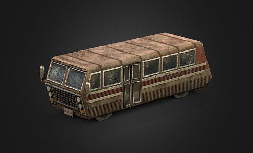 Old bus breakdown 3d model