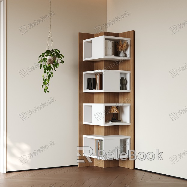 Modern Bookshelf Storage Rack model