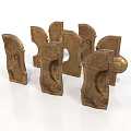 Ancient Bronze Artifacts With Intricate Carved Patterns And Ornate Details